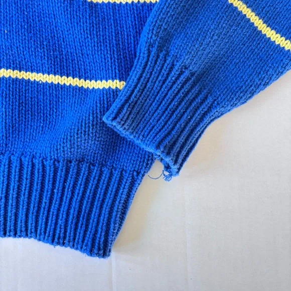 Eddie Bauer Vintage 
Cotton Crew Neck Sweater for Spring
Blue yellow stripes!
L - Picture 4 of 14